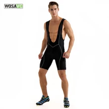 WOSAWE MTB цикл носить колготки Размеры M-3XL Для мужчин Велоспорт нагрудник шорты 3D подушечки велосипед/велосипед подтяжки брюки жилет шорты
