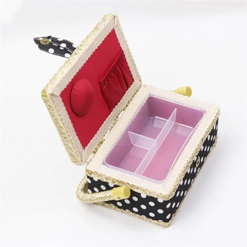 Handmade Cotton Fabric Storage Sewing Basket Sewing Thread Scissors Tools Accessory Craft Tools Storage Box For Women Wife Gift  (5)