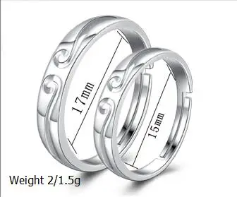 Обручальное кольцо из нержавеющей стали для влюбленных IP серебряного цвета с кристаллами CZ Пара Регулируемый набор колец мужское свадебное кольцо для женщин кольца - Цвет основного камня: Темно-синий