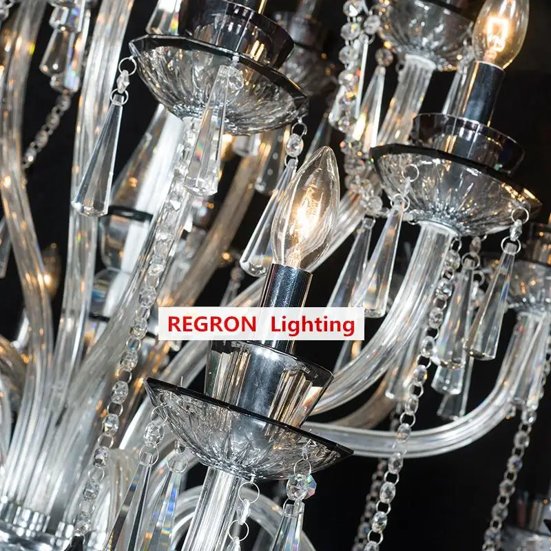 Regron мода люстра Led 33 Arms Роскошные хрустальные люстры свет Блестящий подвесной