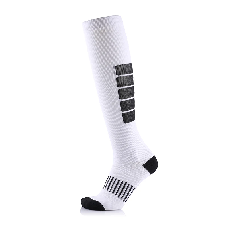 Fancyteck Компрессионные носки унисекс для велоспорта, антиусталость, медицинские, успокаивающие, облегчающие боль, Анти Трение, дышащие носки для бега - Цвет: 1 pair(white)