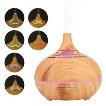

Mini Hollow LED Humidifier Air Purifier Aromatherapy Desktop Atomizer with LED Light