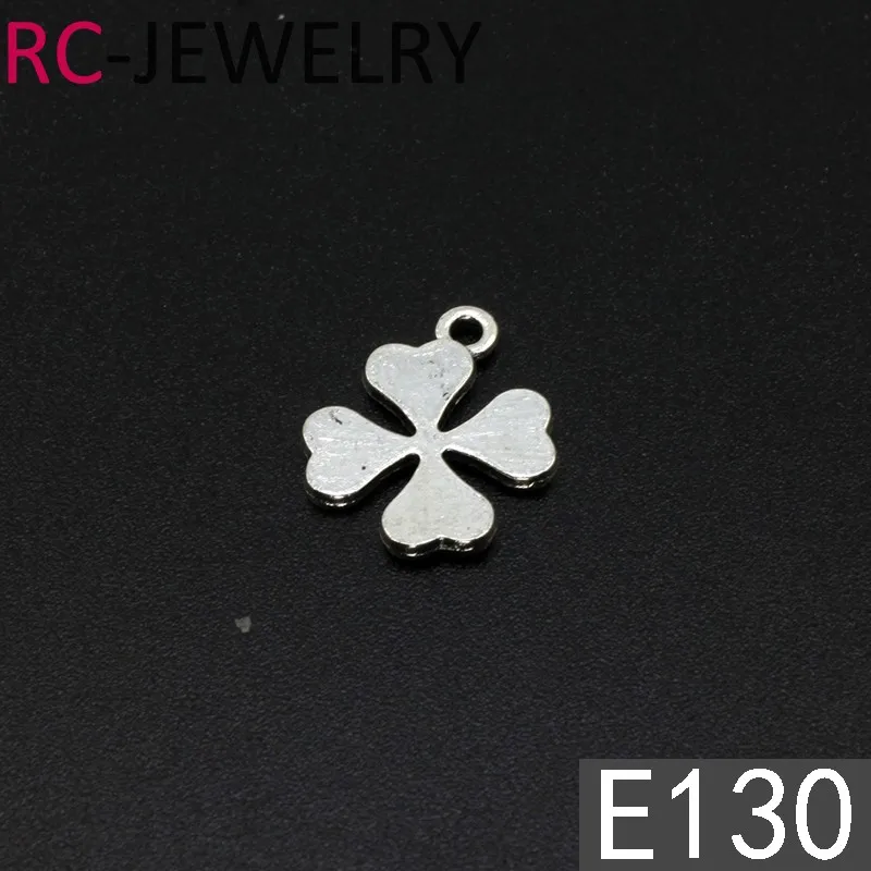 Haeqis старинное серебро Цвет Four Leaf Clover Подвески Vintage сплава Клевер трилистника