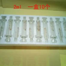 10 шт 2 мл утолщенные стеклянные шприцы прозрачный стеклянный шприц