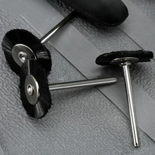 5 шт./компл. 25 мм нейлоновая щетина колеса провода кисти 1/" хвостовик мощность роторный инструмент плоский тип головки