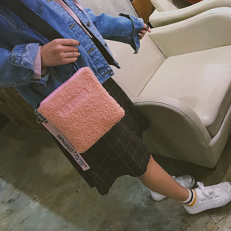 Menghuo Felt Women Bag HOT SALE 2017 Wool Women Messenger Bags Fashion Lady Crossbody Ribbon Women Shoulder Bags Drop Shipping (40)