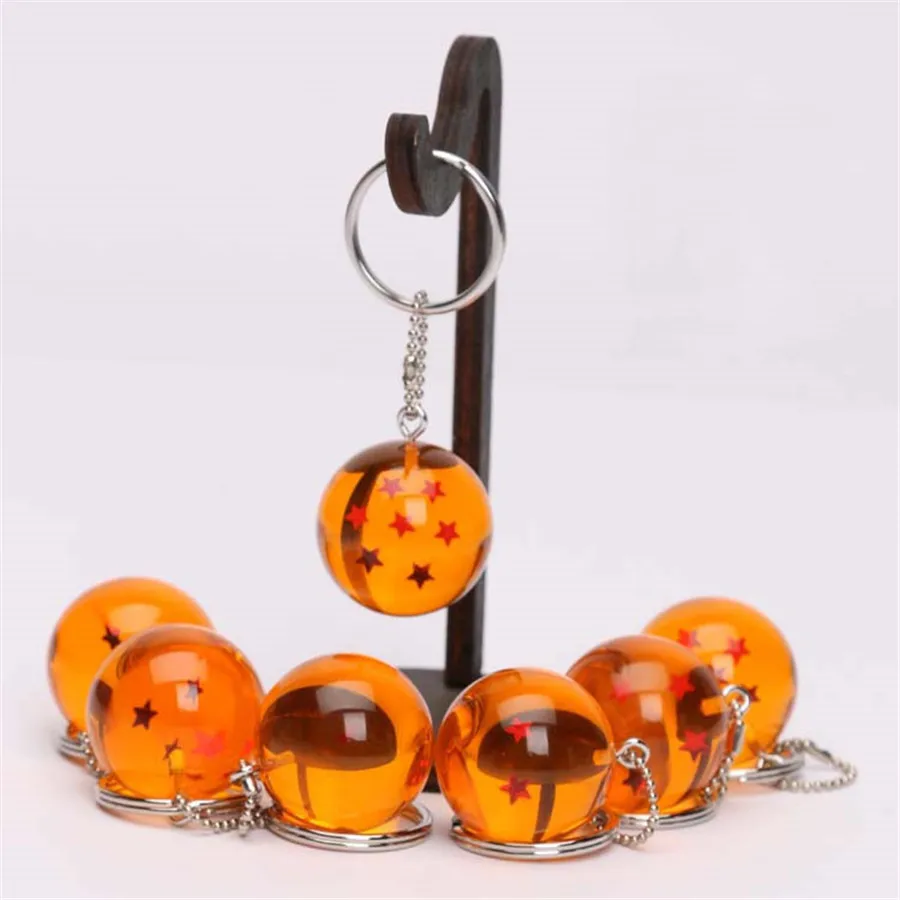 

Anime Dragon Ball Z 7 Stars Balls 2.7cm PVC Figures Toys Keychain Pendant star Dragon Ball Z keyring Cartoon Fans Collection New