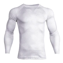 Gym Clothing Quick Dry Men’s Sportswear Off White Fit Gym Sportswear T – shirt Fitness Tight Sport Suit Men Long Sleeve Shirt