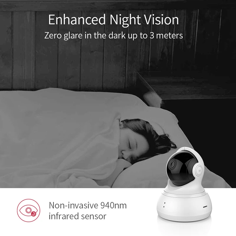 YI Dome Camera 1080P Wireless IP Security Surveillance Night Vision International Version Baby Moni