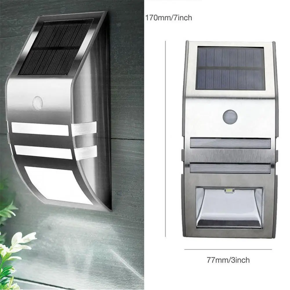 Home Solar Powered Motion Sensor Super Bright LED Light PIR Intelligent