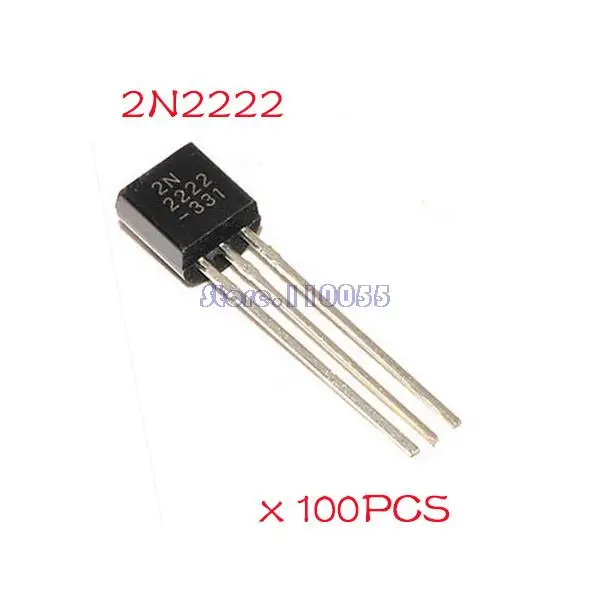 

100pcs 2N2222 NPN 40V 0.8A Transistor TO-92 2222