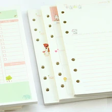 Mercii Diary Refills A5 A6 Spiral Notebook Replace Paper Core 6 Holes Refill Notepad Stationery School