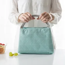 Portable Korean Style Lunch Bag bolsa termica Simple Fresh Insulated Lunch Box for Kids Men Women Office Workers 4 Colors