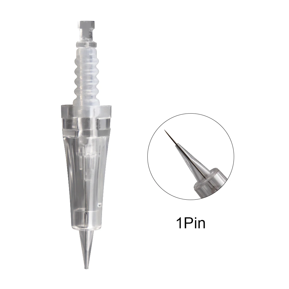 10 шт. штык Татуировки роторный иглы 1Pin/3 стежков на каждые F5/F7 постоянного бровь, карандаш для глаз, губы макияж тату Nano советы