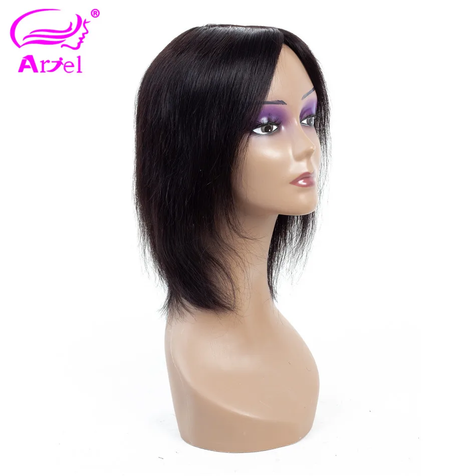 

ARIEL Brazilian #1B Straight Human Hair Wigs Non Remy 100% Human Hair Wig 130% Density 10 Inch 1B H.Sweety Wigs For Black Women