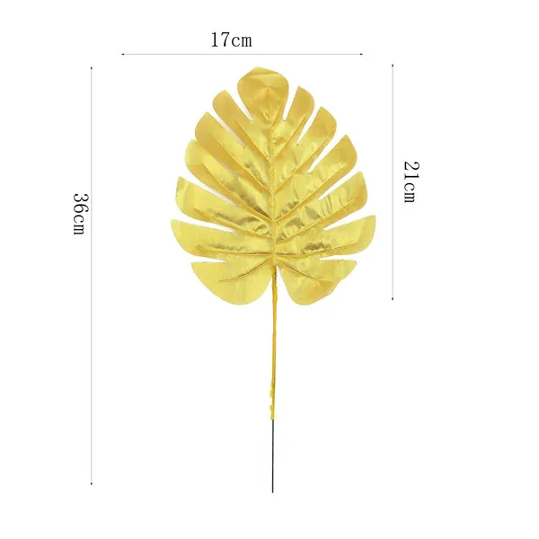 Золотые искусственные растения черепаха лист железная елка клен Рождество свадебное украшение фон Шелковый цветок листья растения искусственная листва - Цвет: B