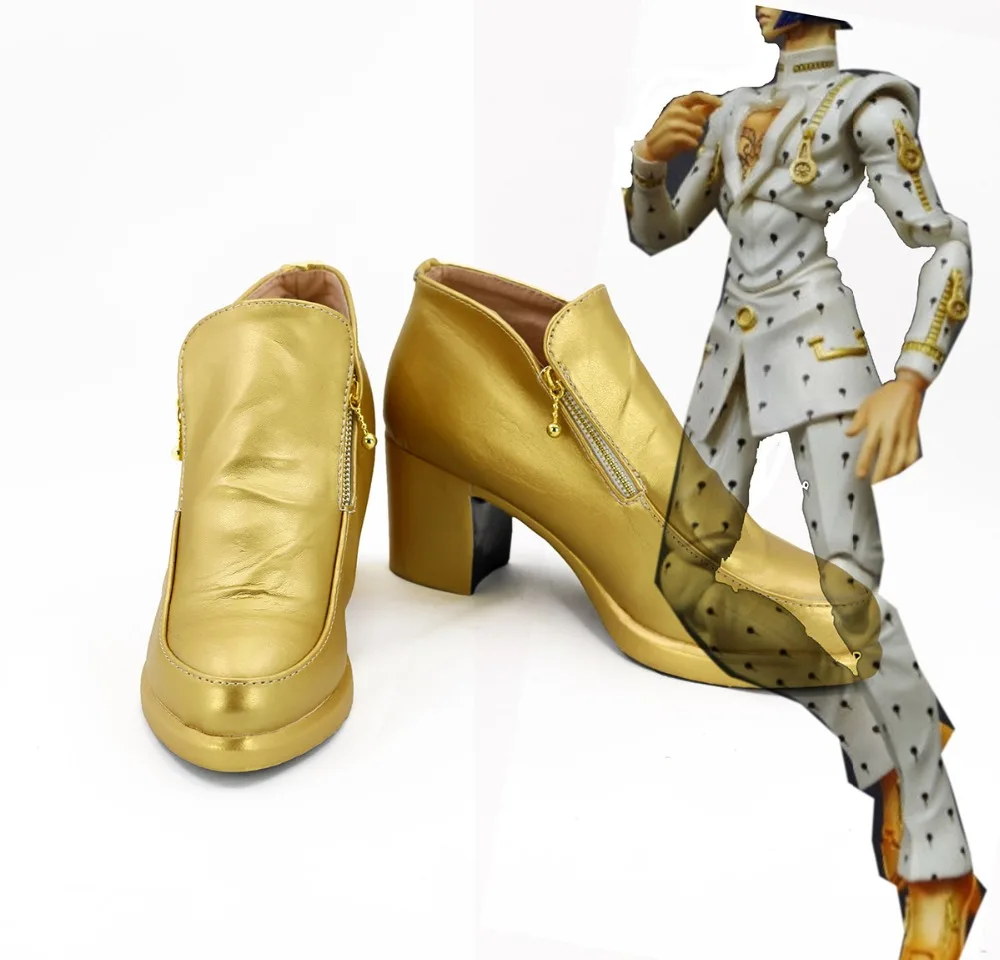 

Bucciarati Cosplay JOJO'S BIZARRE ADVENTURE Bruno Bucciarati Cosplay Shoes Golden Boots Custom Made