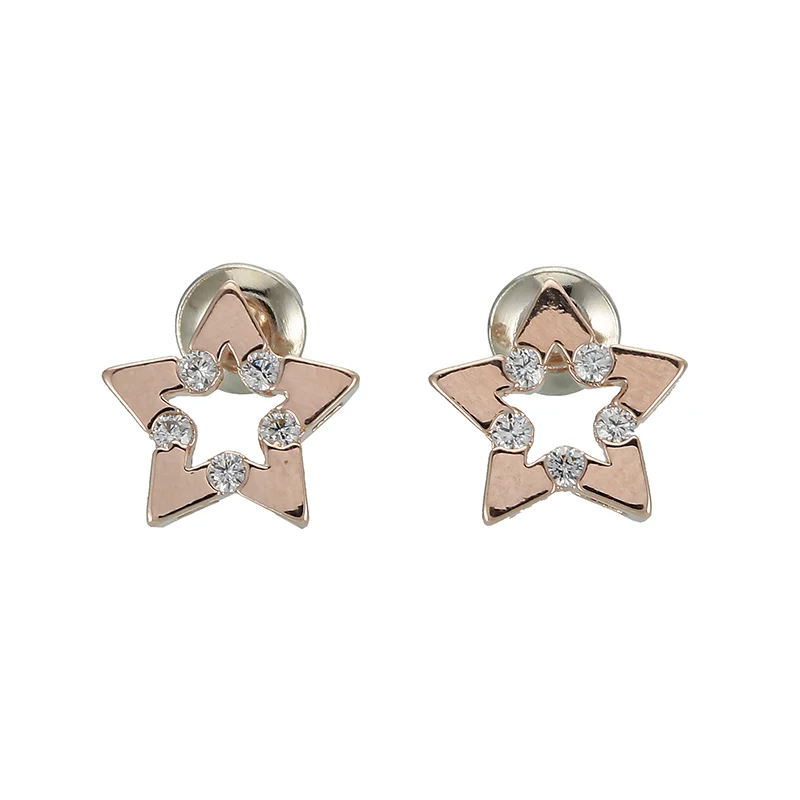 Top Quality 2015 New Star CZ Diamonds 18K Gold Plated Ear Hook Stud Earrings Jewelry | Украшения и аксессуары