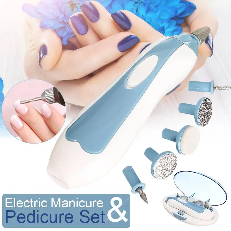 Электрический Маникюрный педикюрный набор для ухода за ногтями пилка сверлильный инструмент педикюрный станок набор для подачи формования скульптуры полировки