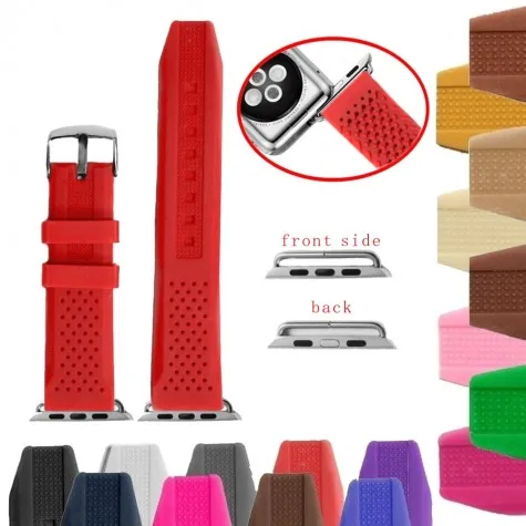 38mm Red Color Silicone Watch Band Replacement for Apple iWatch WB1101F38JB