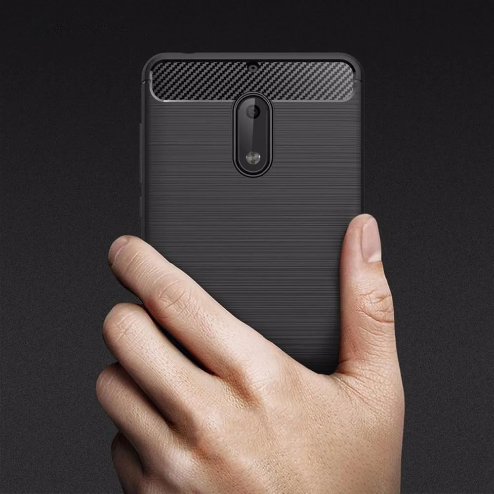 cheap For Nokia 2 3 5 6 7 8 9 Case Soft Silicone Carbon Fiber Full Protection Back Cover Case For Nokia 9 8 7 6 5 3 2 Phone Shell Capa