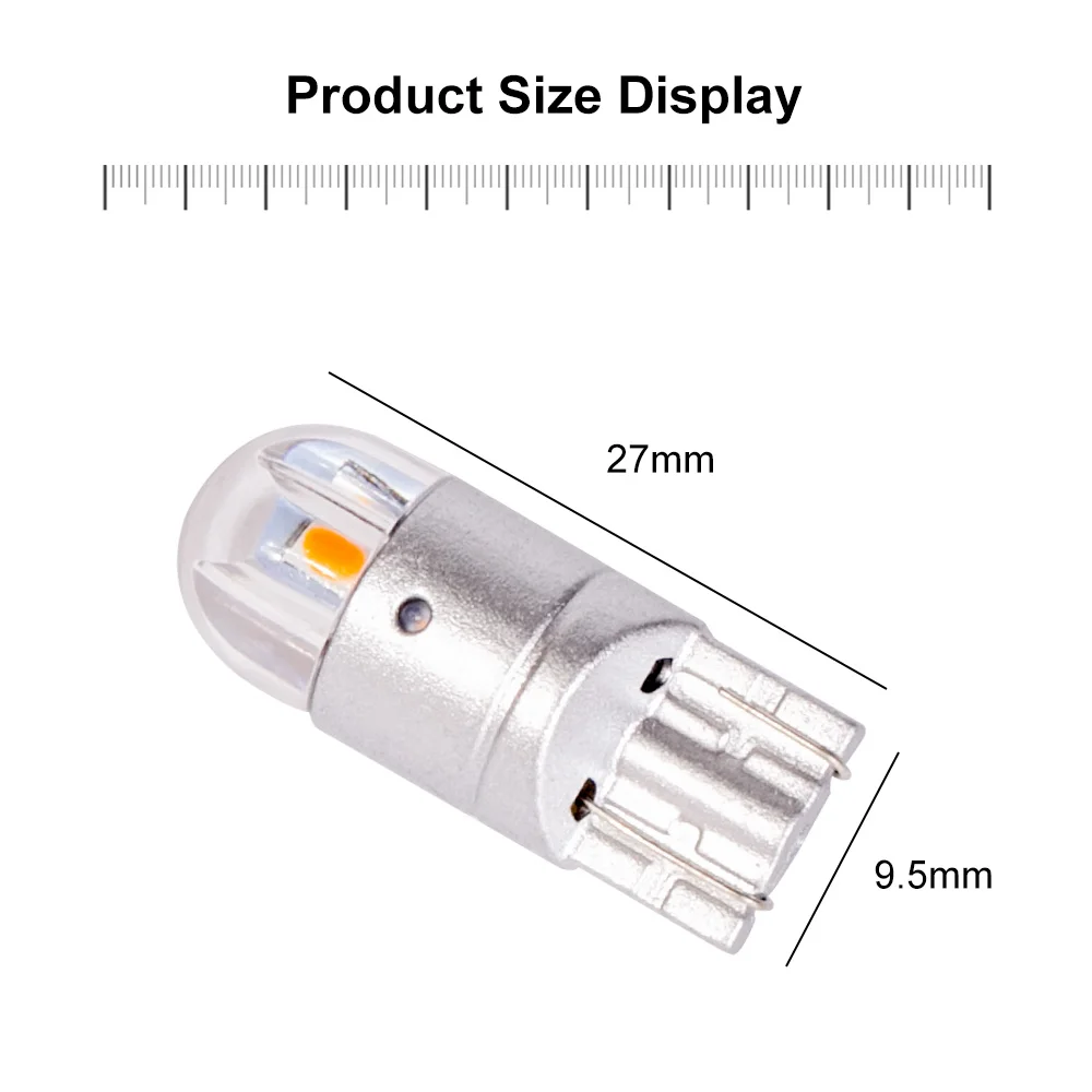 2 шт. T10 светодиодный лампы белого цвета 168 501 W5W светодиодный светильник T10 Клин 3030 2SMD Подсветка салона 12 V-24 V 6000K цвета-красный, желтый, желтого цвета Ice Blue