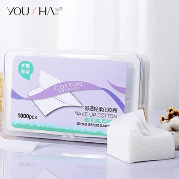 

YOUSHA 1000pcs Nail Wipes Nail Polish Remover Wipes Facial Makeup Remover Cotton Pad Cotton Napkin Organic Gel Polish Clean Pad