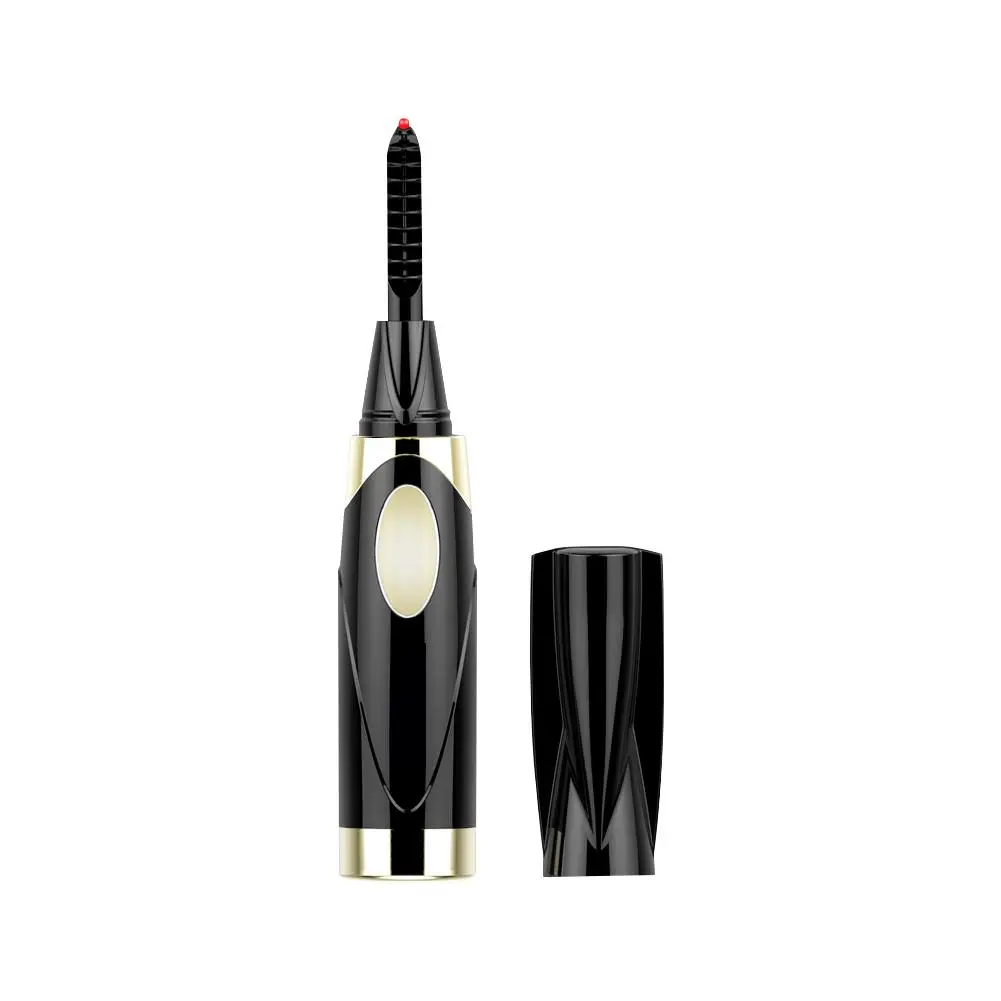 Для женщин USB перезаряжаемые электрический нагревающиеся щипцы для закручивания ресниц длительный свернутые портативный глаз бигуди ресницы Косметические кисти для макияжа инструменты - Цвет: Black