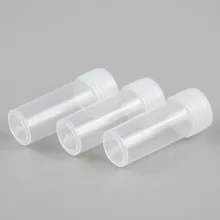 Hot vender 4g pequena Viagem vazio Claro Amostra bottle 4 ML 4cc Mini tubo de ensaio de plástico transparente recipiente de plástico 500 pcs