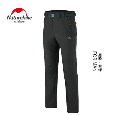 Naturehike походные брюки для мужчин и женщин, водонепроницаемые флисовые треккинговые спортивные туристические брюки, зимние теплые для походов и альпинизма - Цвет: men