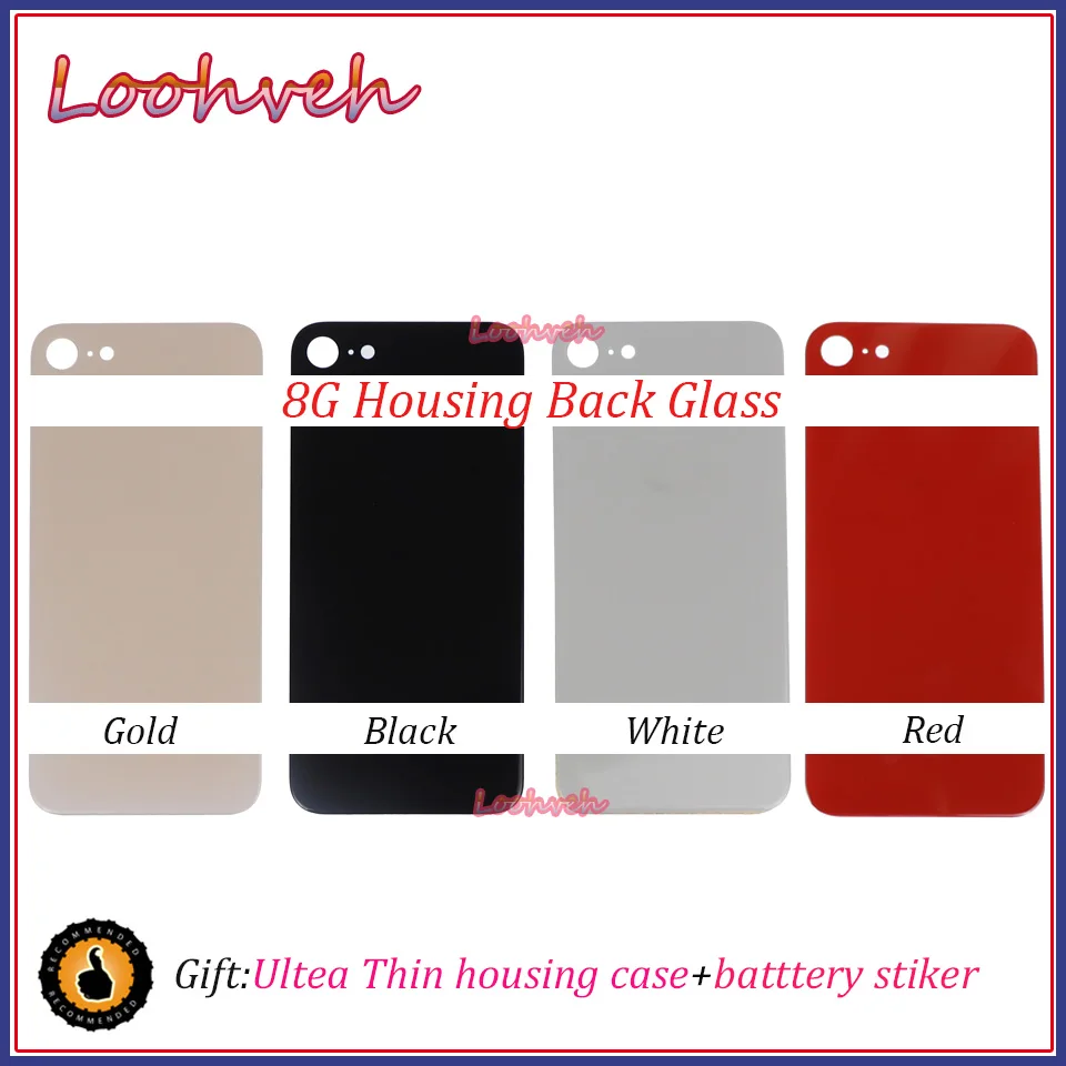 

High Quality or OEM Back Glass For iphone 8 8G 8Plus 8 Plus X Battery Cover Rear Door Chassis Frame Back Housing cover Glass