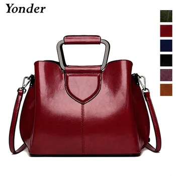 

Yonder vintage ladies hand bags china designer luxury leather handbags women wine red black crossbody shoulder bag female 2019