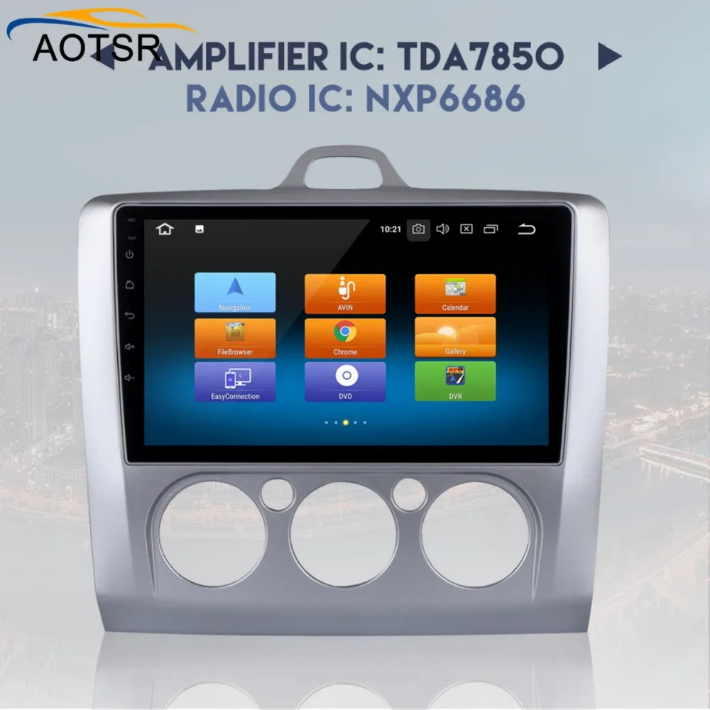 Discount 2 din 9 Inch Android 8.0 4g+32g Car Dvd Gps fit For Ford Focus 2004-2011 With Wifi/gps Navi/fm/am Radio/bluetooth/multimedia 4