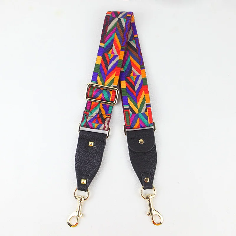 Correa de cuero con cierre de tuerca para bolso, correa de lona tejida