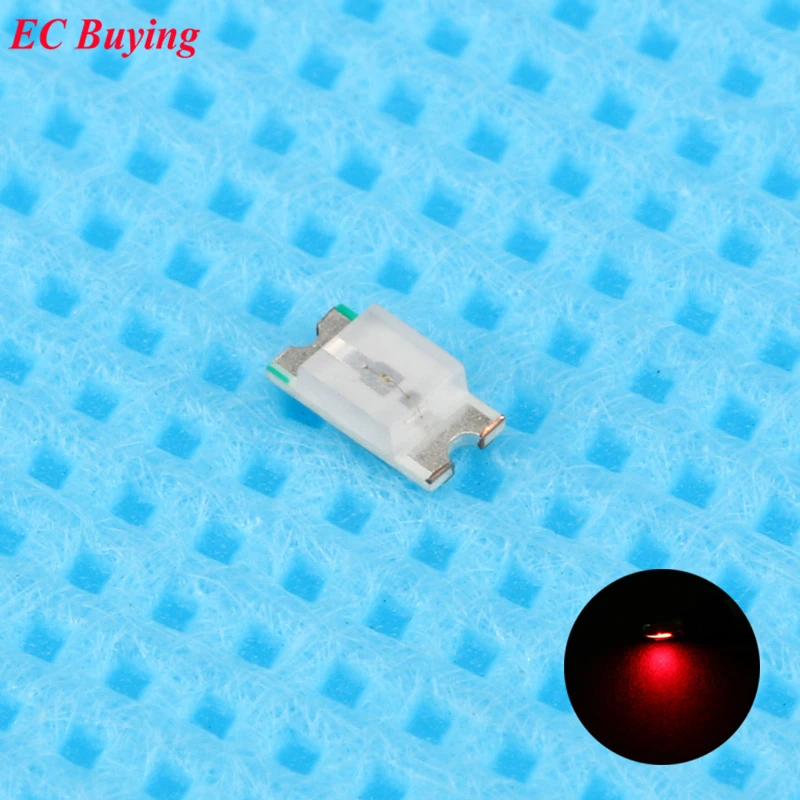 

100pcs 0603 (1608) Red LED SMD Chip Bulb Lamp Surface Mount SMT Bead Ultra Bright Light Emitting Diode LED DIY Practice Hight