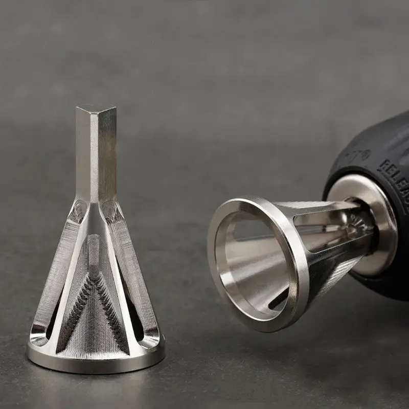 Silver Stainless Steel Deburring External Chamfer Tool Bit Remove Burr Repairs High Strength Hardness Drill Bit