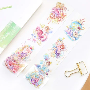 

Jamie Notes Fantasy World Crepe Tapes Washi Tape 5cm Notebook Planner Decorative Tape Kawaii Stickers Korean Stationery