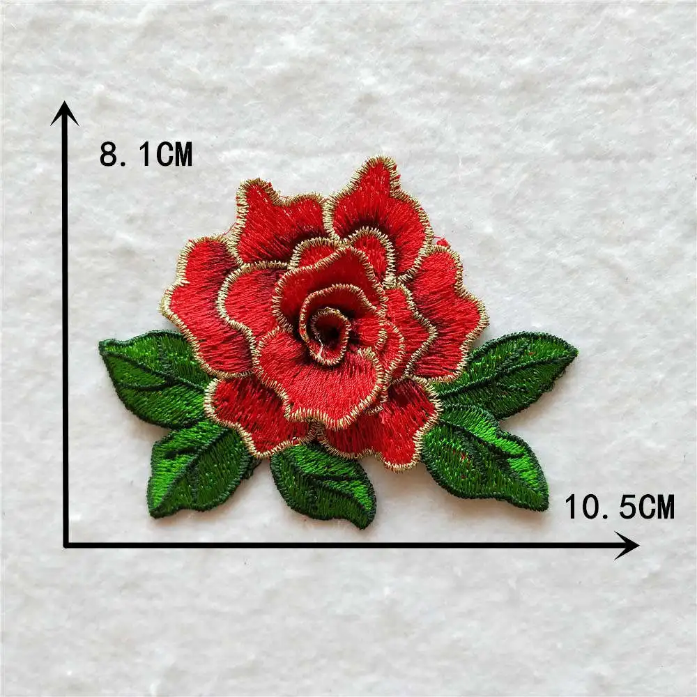 1 Yard Lace Applique 3D Rose Flower Lace Collar Embroidery DIY Sewing 10cm Wide
