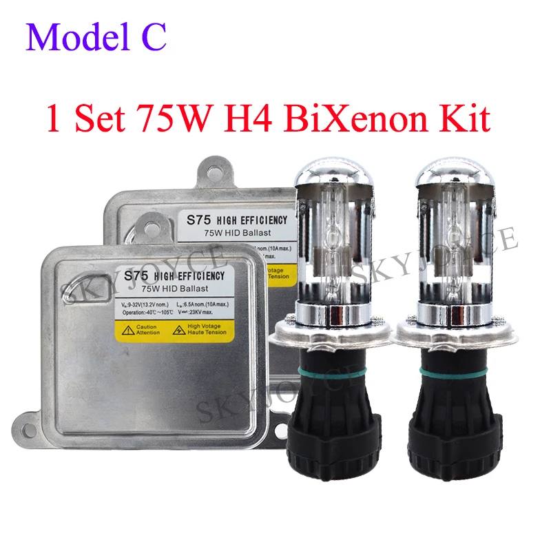 2020 SKYJOYCE 12V 24V Быстрый Яркий 75W HID комплект H4 Hi/Lo луч лампа 4300K 6000K 8000K балласт