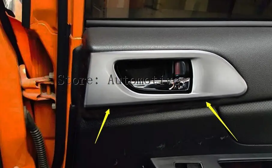 Interior Car Door Handle Bowl Trim Cover 4pcs For Subaru XV Crosstrek 2012 2017in Chromium