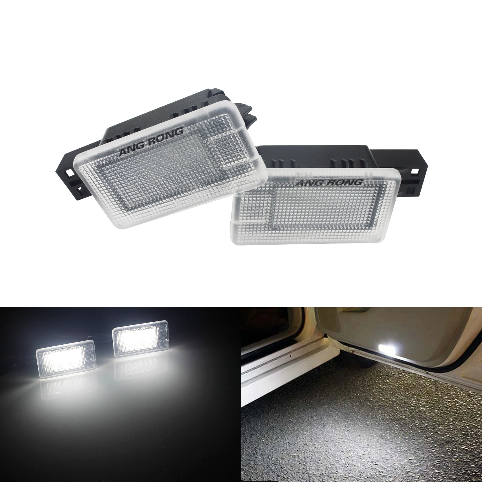 ANGRONG 2x LED Footwell под дверью шаг вежливости боковой свет для Volvo S60 S80 V40 V60 V70
