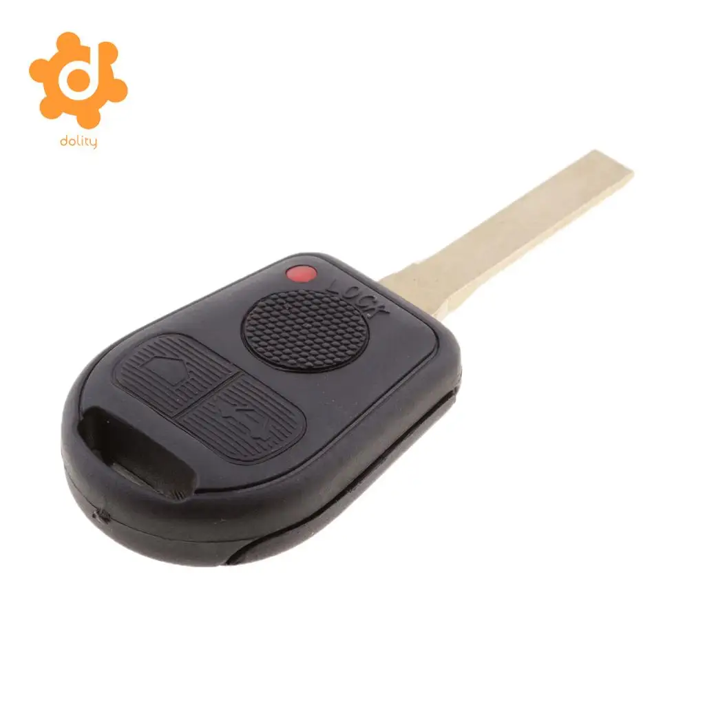 Car Remote Key Fob Case Cover and HU92 Uncut Blank Blade for BMW E38 E39 E46