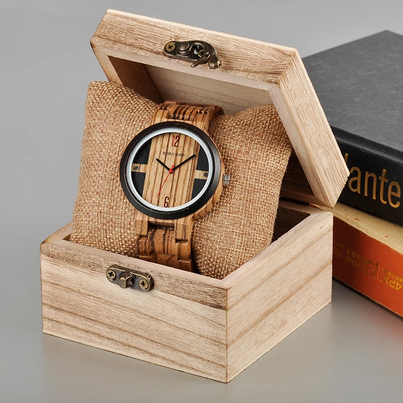 BOBO BIRD Wood Watch Men Relogio Masculino Luxury Design Quartz Wristwatches in Wooden Gift Box DROP SHIPPING W*Q19
