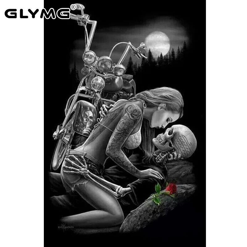 

GLymg Horny Sex Skull Full Square Diamond Mosaic Embroidery 5d Diamond Painting Cross Stitch Diy Diamond Painting Nude Women