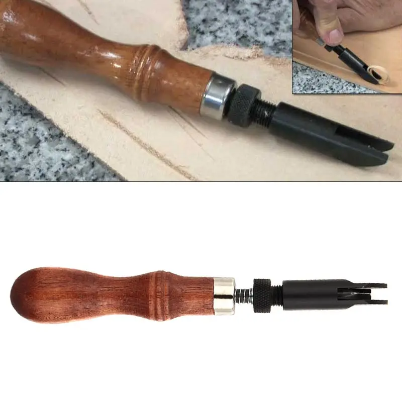 Handmade Leathercraft Leather Edge Beveler Cutting Groover Skiving Trimming Adjustable V Style DIY Leather Craft Tool LAD-sale