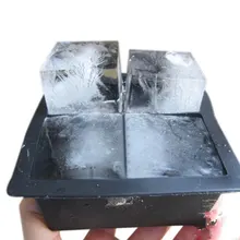 Креативный стиль силиконовый черный большой Гигантский Большой силиконовый кубик льда квадратный лоток плесень