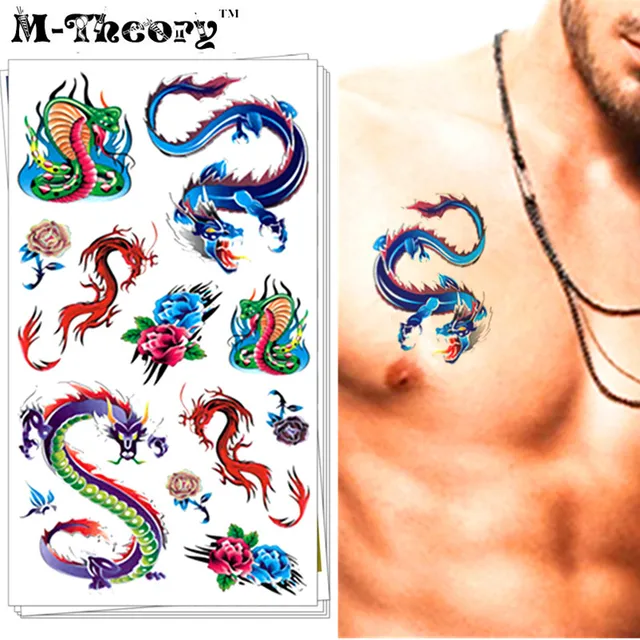 M-Theory Sexy Dragon Choker Body Makeup Temporary 3d Tattoos Sticker Flash Tatoos Body Art Tatto Sticker M-Theory Sexy Dragon Choker Body Makeup Temporary 3d Tattoos Sticker Flash Tatoos Body Art Tatto Sticker