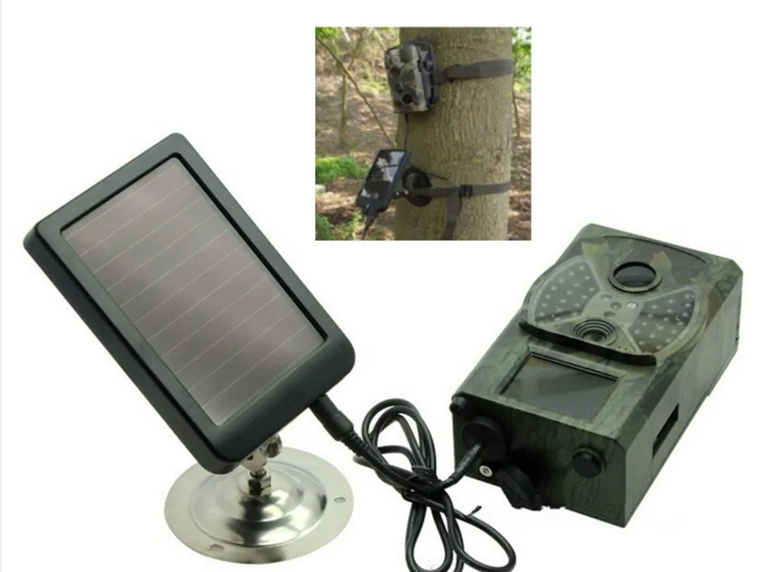 

HC300M Hunting Camera Solar Panel Charger Battery External Power Wildlife Scout Infrared Hunting Trail Cameras EU Plug