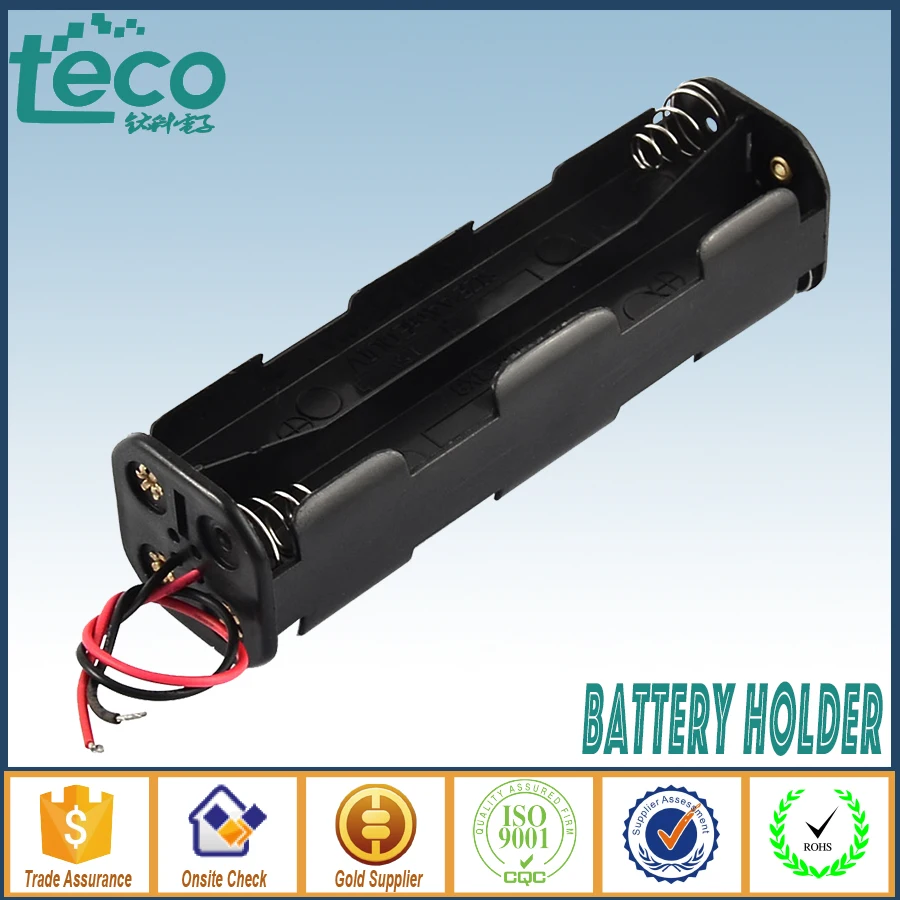 (50pcs/lot)Wholesale 8 AA Battery Holder Double Side Black Plastic Battery Storage Box Case