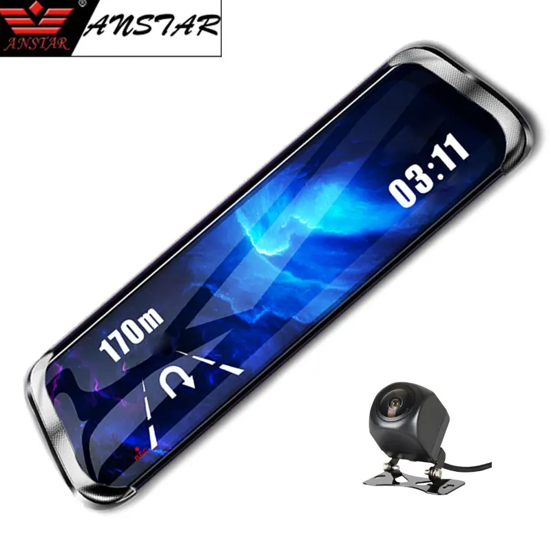 Anstar 10 inch Touch 4G Rearview Mirror Car DVR Video Record 1080P Android Dash Cam WiFi Dual Lens GPS Navigation Auto Camera